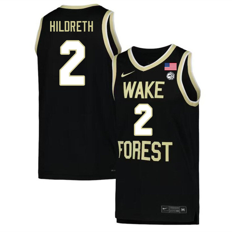 Men #2 Cameron Hildreth Wake Forest Demon Deacons 2022-23 College Stitchec Basketball Jerseys Sale-B